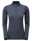 Montane Women's Dart Zip Neck Long Sleeve T-Shirt (Eclipse) main