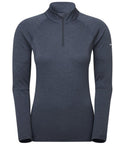 Montane Women's Dart Zip Neck T-Shirt (Eclipse Blue)