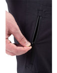 Mountain Equipment Men's Ibex Mountain Pant (Black) close up zipper