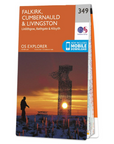 Ordnance Survey Explorer Map 349 Falkirk, Cumbernauld & Livingston angle