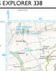 Ordnance Survey Explorer Map 338 Galashiels, Selkirk & Melrose grid