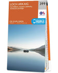 Ordnance Survey Explorer Map 399 Loch Arkaig angle