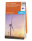 Ordnance Survey Explorer Map 334 East Kilbride, Galston & Darvel angle
