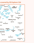 Ordnance Survey Explorer Map 334 East Kilbride, Galston & Darvel map view