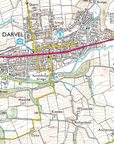 Ordnance Survey Explorer Map 334 East Kilbride, Galston & Darvel zoomed in map