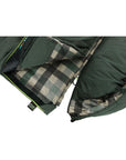 Outwell Camper Lux Double Sleeping Bag (Forest Green) zipper more