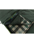 Outwell Camper Lux Double Sleeping Bag (Forest Green) flap[