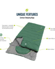 Outwell Contour Lux Reversible Sleeping Bag - Deep Blue info