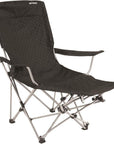 Outwell Folding Furniture Catamarca Lounger Chair (Black) half folded