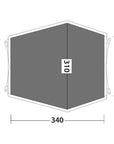 Outwell Woodcrest Awning Footprint measurements