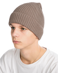 Patagonia Fisherman's Rolled Beanie (Ash Tan) male model