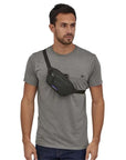 Patagonia Ultralight Black Hole Mini Hip Pack 1L (Black) model over shoulder