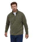 Patagonia Men's Better Sweater 1/4-Zip Fleece (Industrial Green) - Front Model