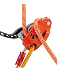 Petzl Grigri Belay Device (Red) being used rope
