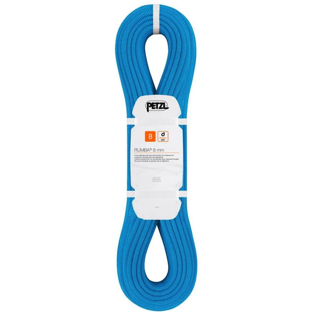 Petzl Rumba Duratec Dry Climbing Rope - 8mm x 60m  (Half Rope)