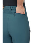 RAB Women's Torque Mountain Shorts (Orion Blue) hand in pocket