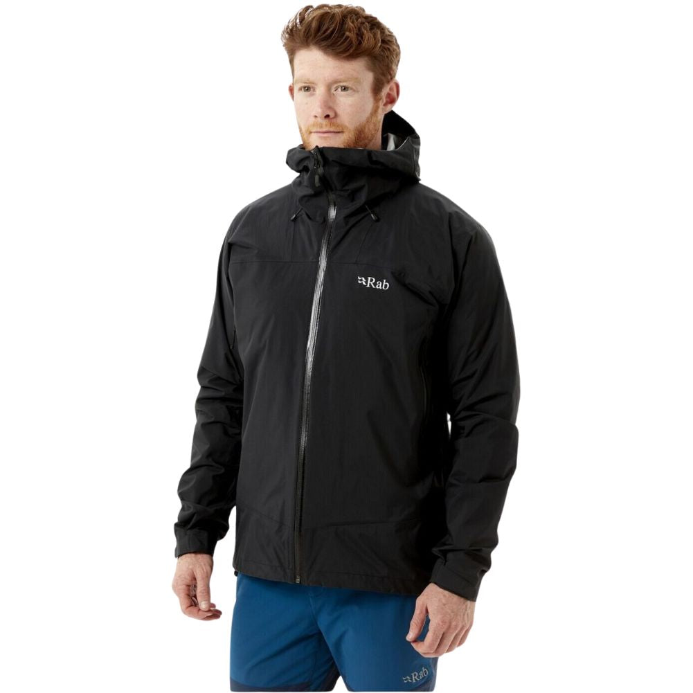Rab Men s Downpour Plus 2.0 Waterproof Jacket Black Summits Outdoor