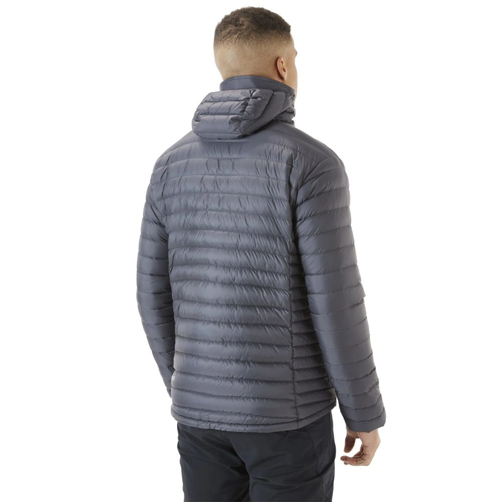 Rab Men's Microlight Alpine Down Jacket (Graphene) model looking away
