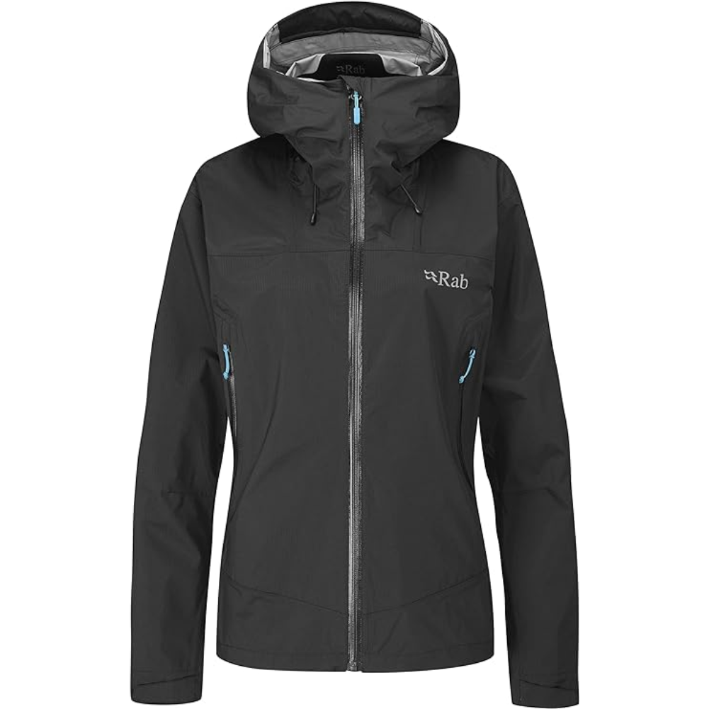 Rab Women's Downpour Plus 2.0 Waterproof Jacket (Black) front