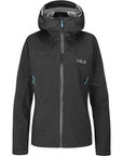 Rab Women's Downpour Plus 2.0 Waterproof Jacket (Black) front