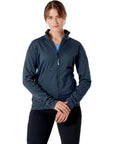 Rab Women's Geon Fleece Jacket (Black/Steel Marl) model pose