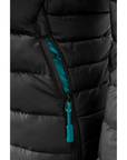Rab Women's Microlight Alpine Recycled Down Jacket (Black) zipper