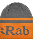 Rab Logo Band Beanie (Graphene/Marmalade) flat