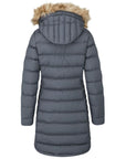 Rab Women's Deep Cover Recycled Down Parka (Steel) back