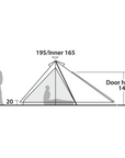 Robens Green Cone PRS Tipi Tent (2022) people inside measurements