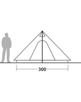 Robens Fairbanks Polycotton Tipi Tent (2024) measurement height