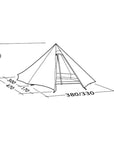 Robens Fairbanks Grande - 7 Man Tipi Tent (2024) - Sizes 3