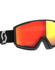 Scott Factor Pro LS Snow Sports Goggles (Mineral Black/White/Light Sensitive Red Chrome Lens)