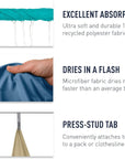 Sea To Summits Pocket Towel - X-Large (Sage Green) features