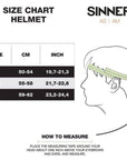 Sinner Typhoon Visor Snow Sports Helmet (Matte Black/Orange) size