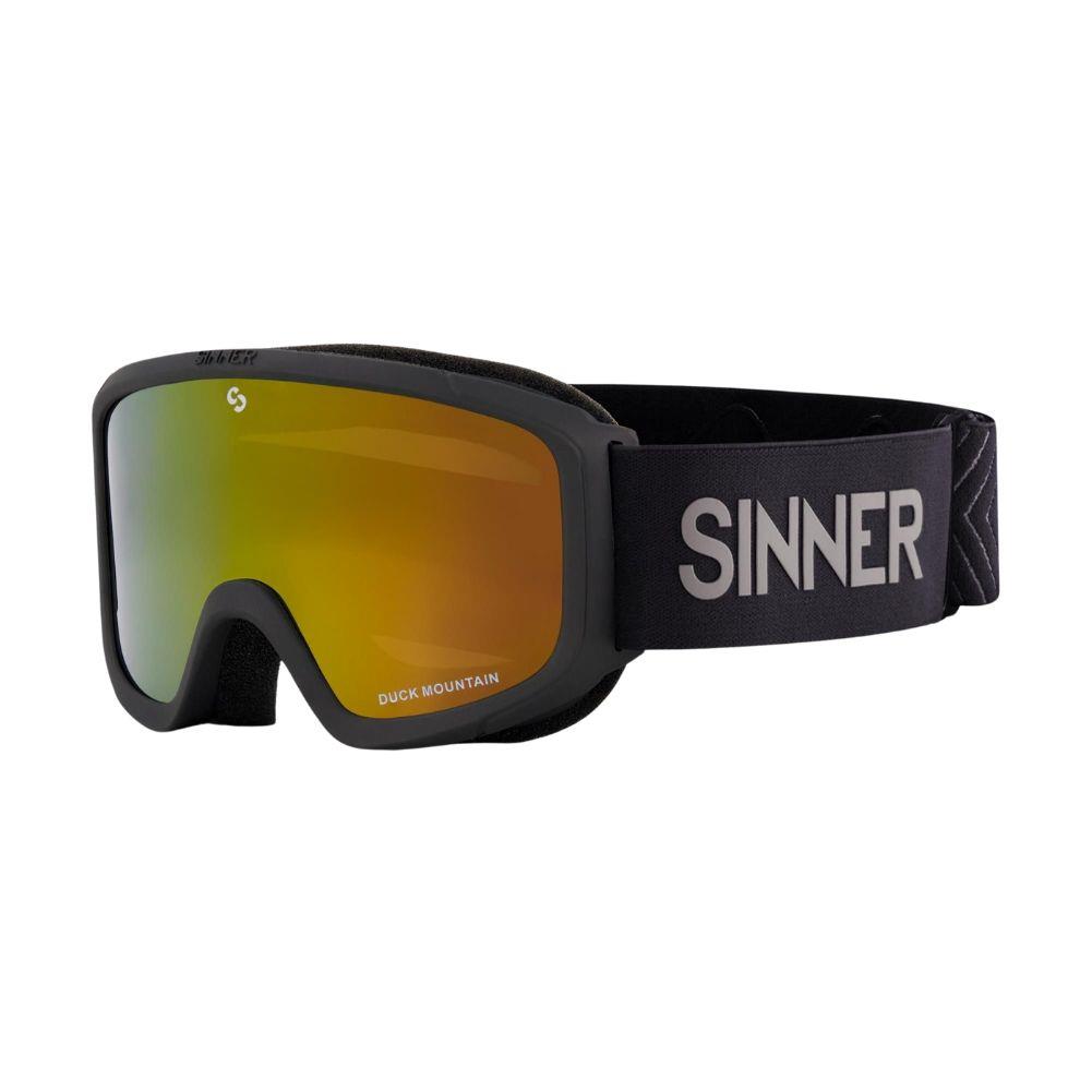 sinner goggle Sinner Kids Duck Mountain Snow Sports Goggle (Matte Black/Red)