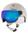 Sinner Titan Visor Snow Sports Helmet (Matte Grey/Blue)