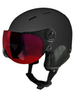 Sinner Typhoon Visor Snow Sports Helmet (Matte Black/Red) - Cat 2