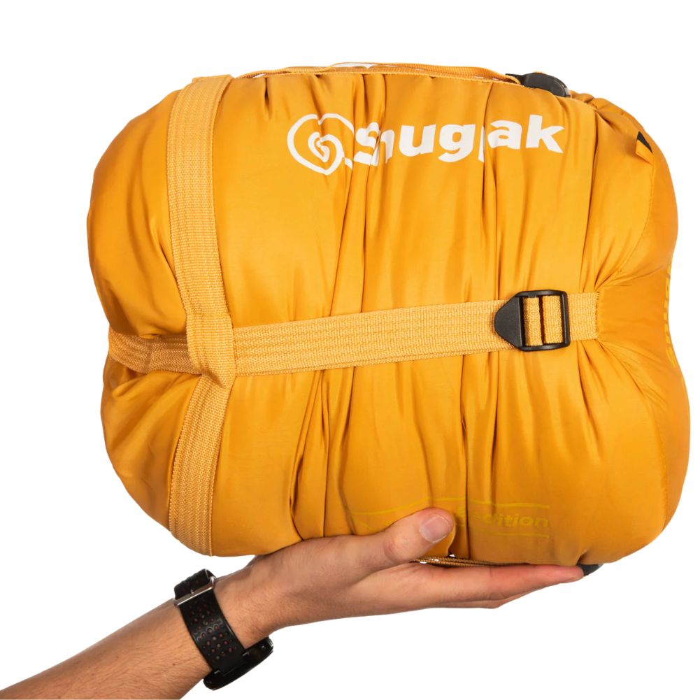 Snugpak Sleeper Expedition (Basecamp) Sleeping Bag WGTE (Amber Yellow) packed up