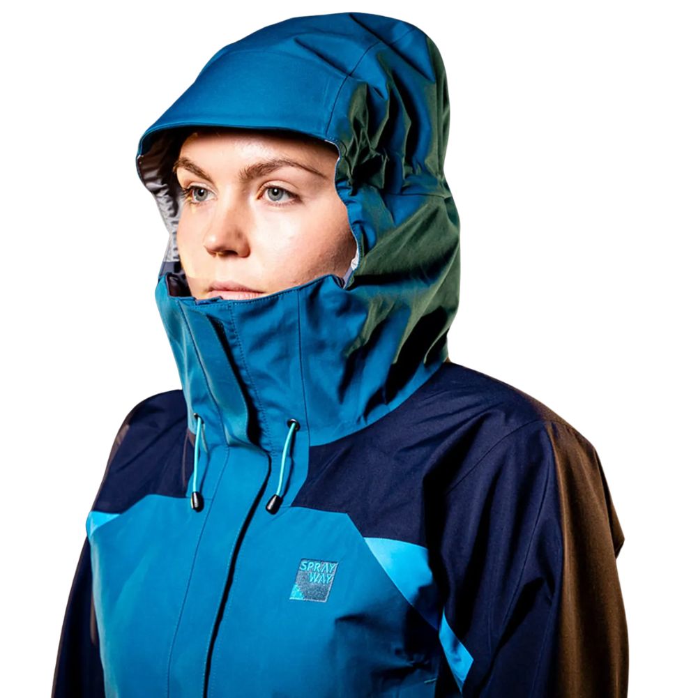 Sprayway Torridon Women's Waterproof GORE-TEX Jacket (Lyons/Blazer/Latigo) hood up