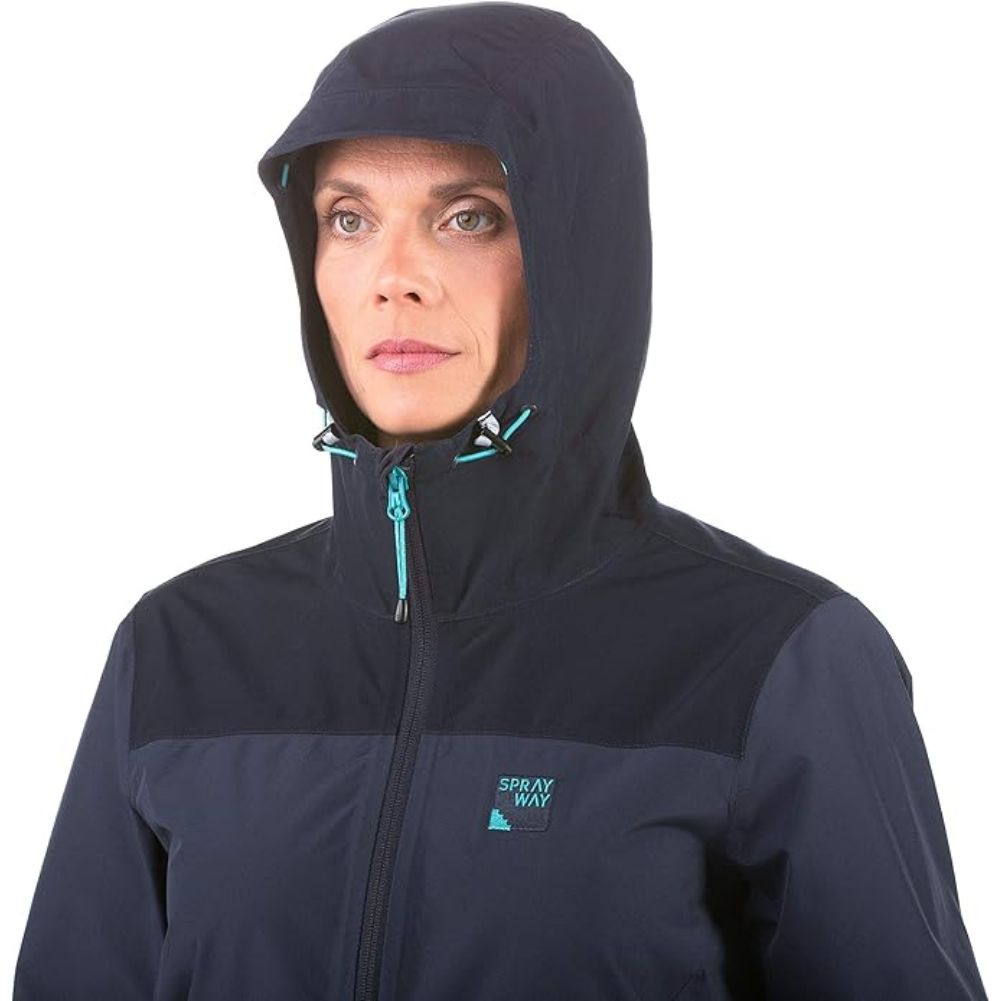 Sprayway Women's Kelo GTX Waterproof Jacket (Light Blazer/Blazer) hood up