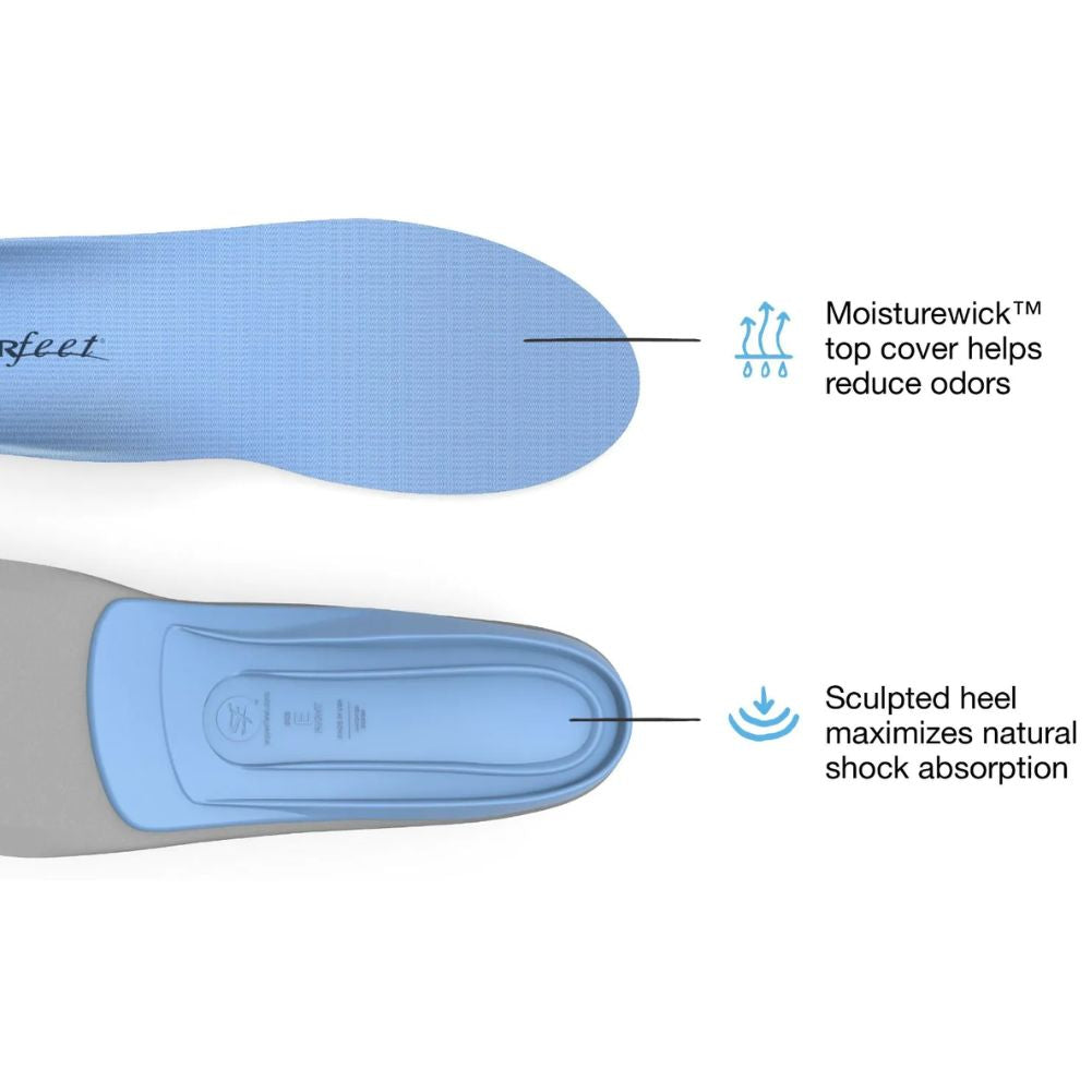Superfeet Blue - Trim to Fit - Medium Arch Insoles sculpted