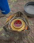 Trangia Triangle burn wood