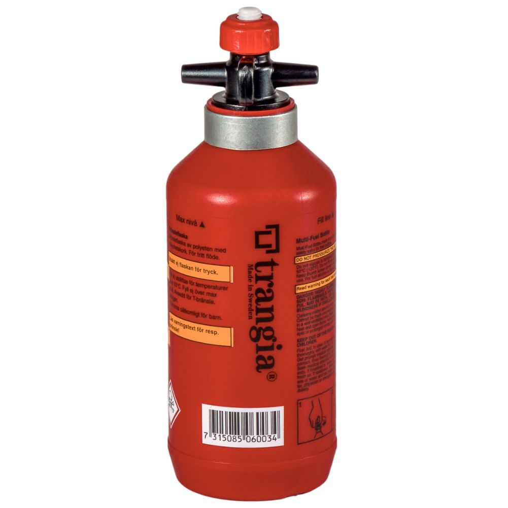 Trangia Fuel Bottles-0.3, 0.5 and 1L with Safety Valve (Red) 0.3