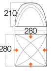 Vango Hogan Hub (Medium) Footprint - 280cm x 280cm