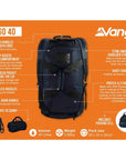 Vango Cargo 40L Travel Bag (Moonlight Ocean)