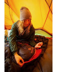 Vango Cobra 600 Down Filled Sleeping Bag (Anthracite) women using it