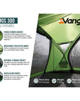 Vango Cosmos 300 Tent - 3-Man Tent (Pamir Green) more info