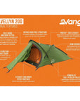 Vango Helvellyn 200 Trekking Tent - 2 Man Semi-Geodesic Tent info