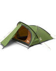 Vango Helvellyn 300 Trekking Tent - 3 Man Semi-Geodesic Tent (Pamir Green) open door