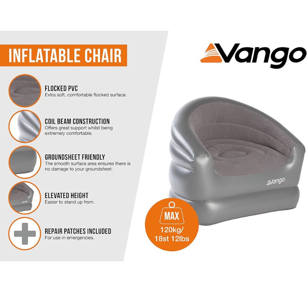Vango Inflatable Chair - Camping Blow Up Chair info